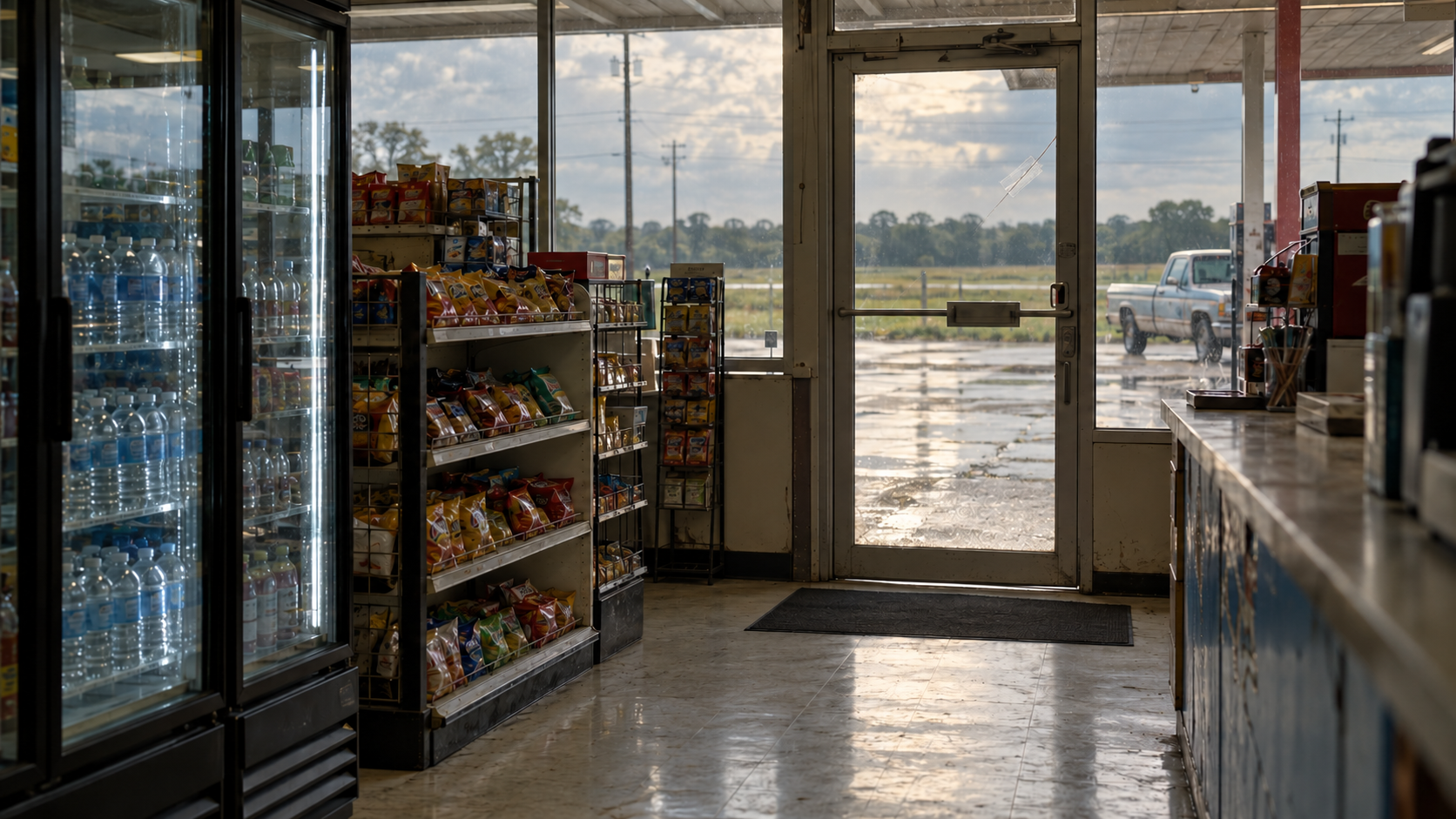 First gas-station shop